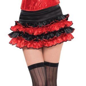 red black novelty ruffled skirt Halloween adult